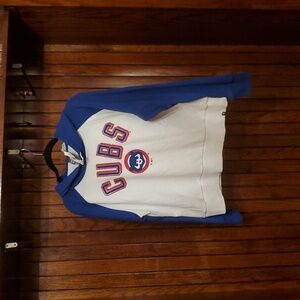 Fanatics Blue and White Cubs Hoodie size Large EUC